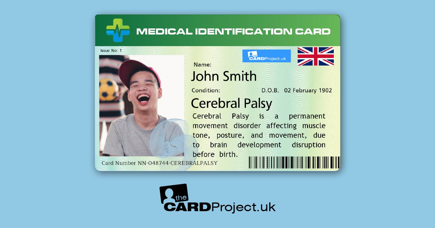Premium Cerebral Palsy Medical ID Card (FRONT)